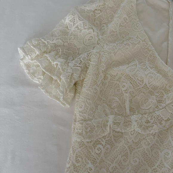 City Studio Juniors Women’s V-Neckline Flare Mini Dress in White color Size 11 - Picture 11 of 11